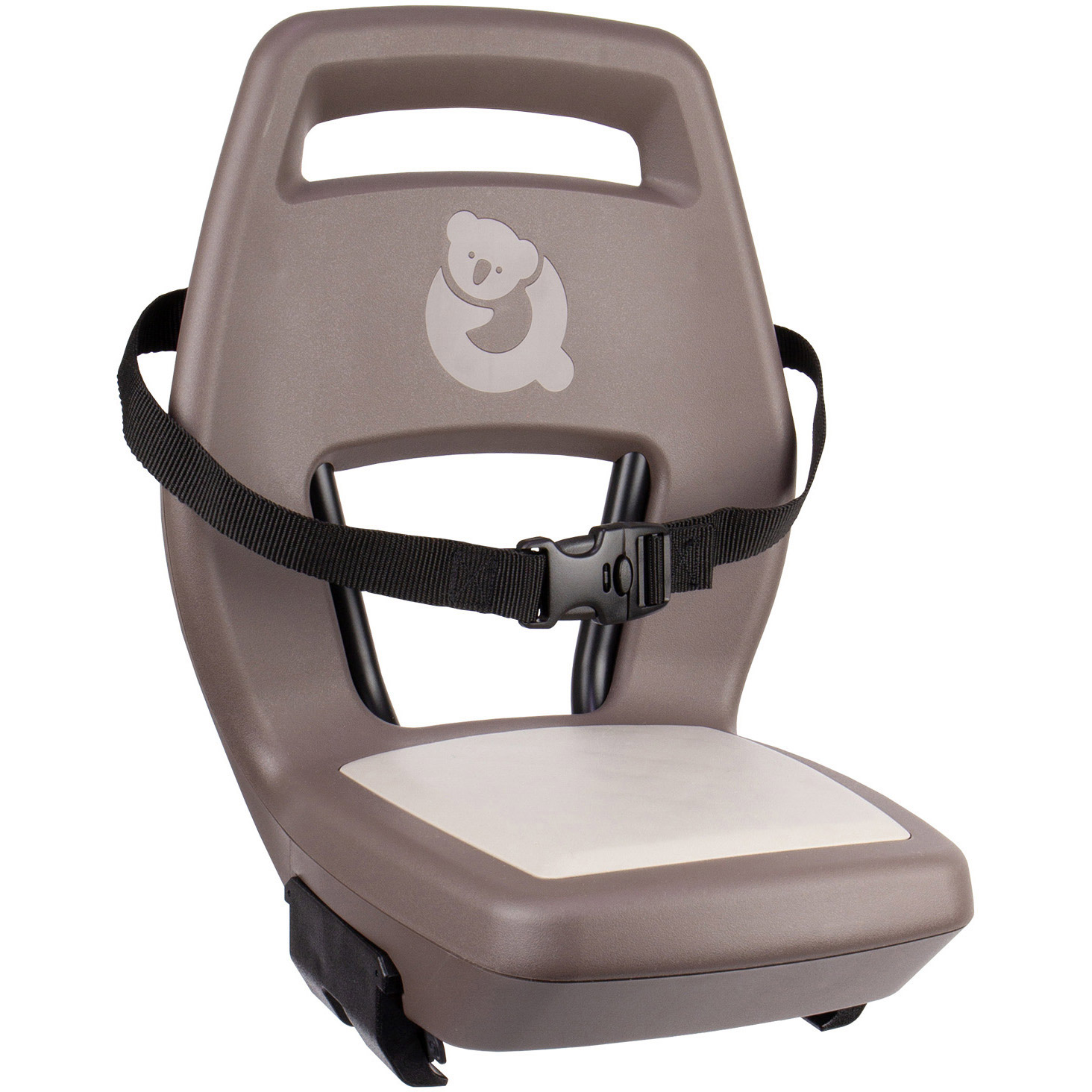 Qibbel achterzitje Junior 6+ bagagedrager zwart/lichtbruin