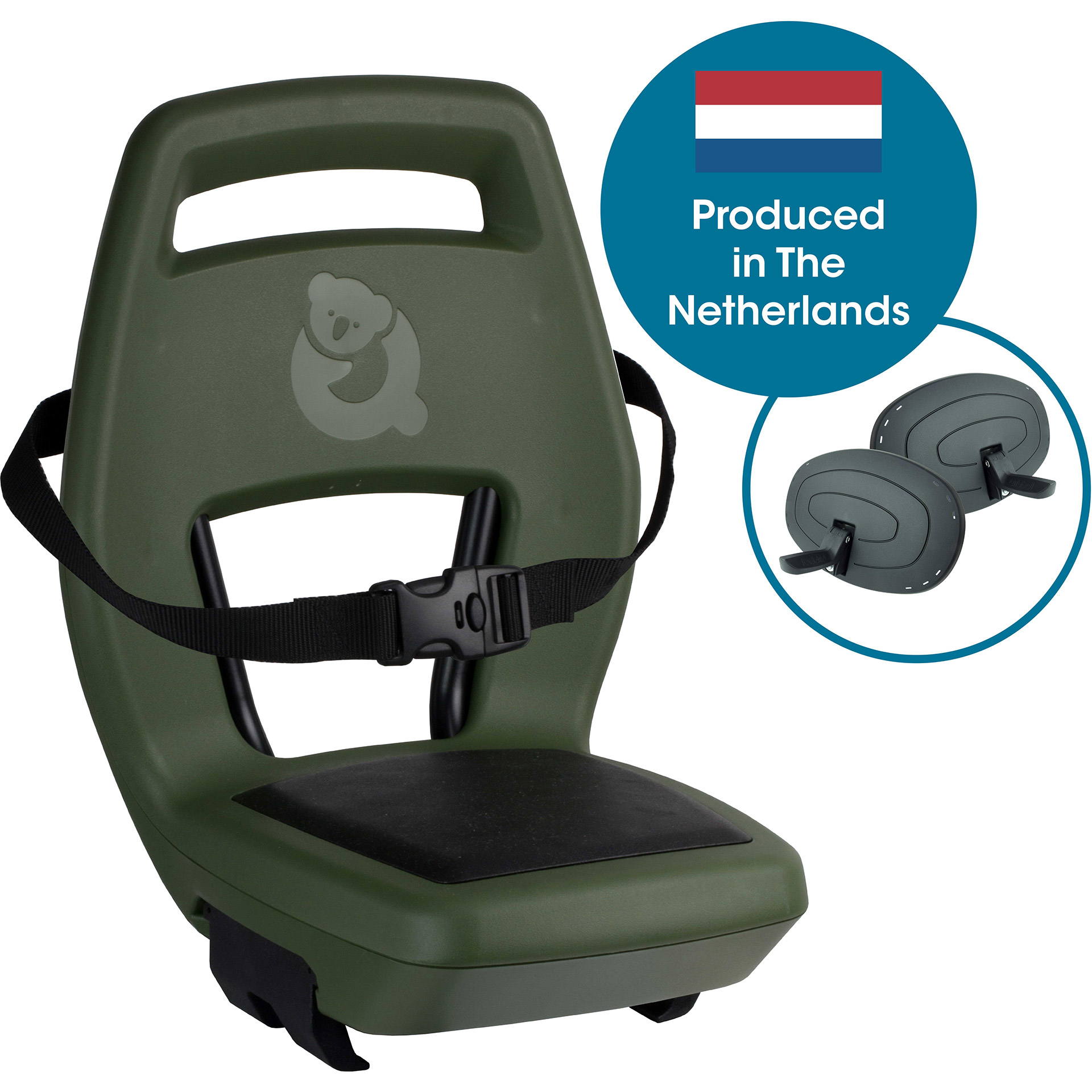 Qibbel achterzitje Junior 6+ bagagedrager groen