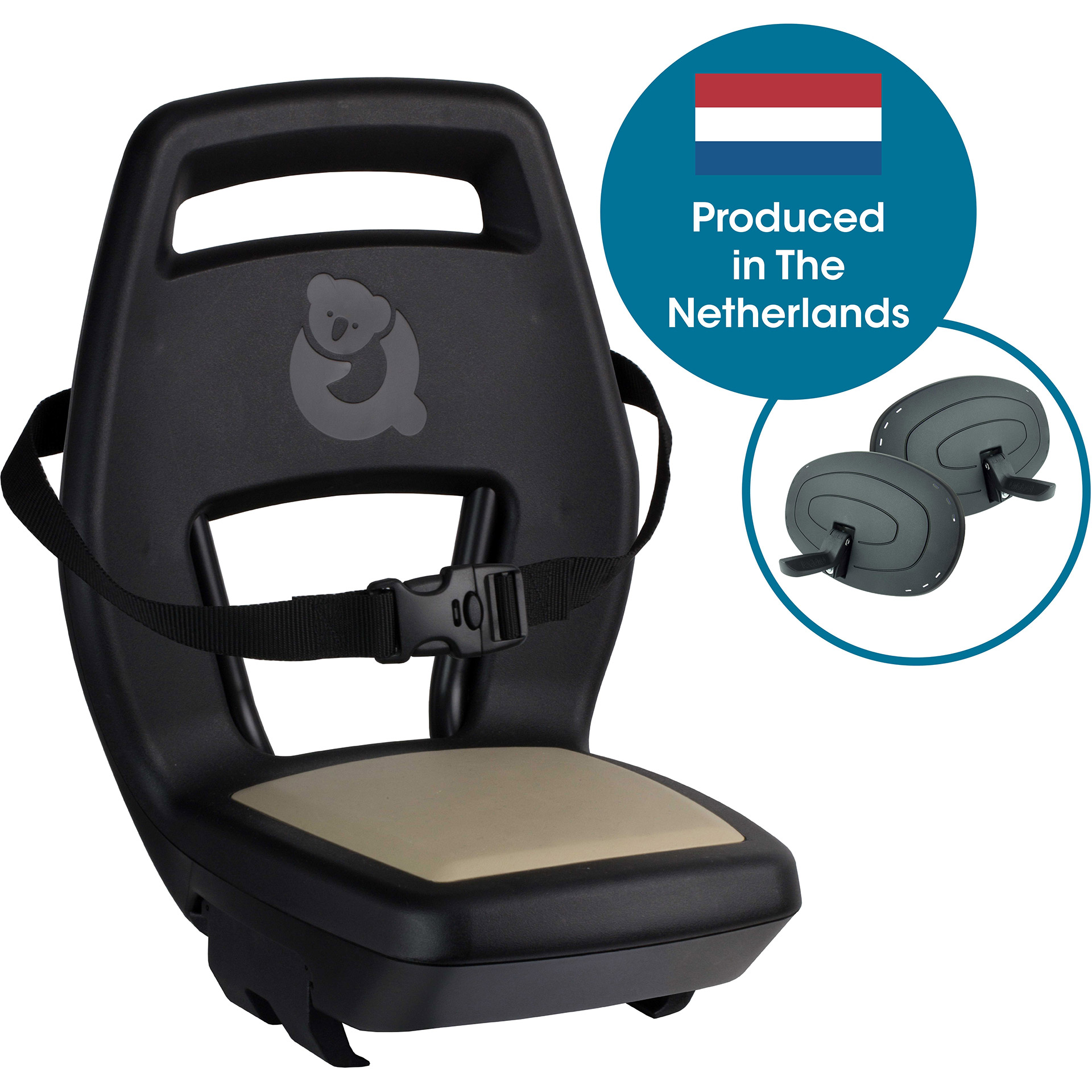 Qibbel achterzitje Junior 6+ bagagedrager kaki