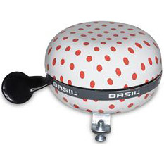 Basil Big Bell Polkadot 80mm ding dong white/red 50398