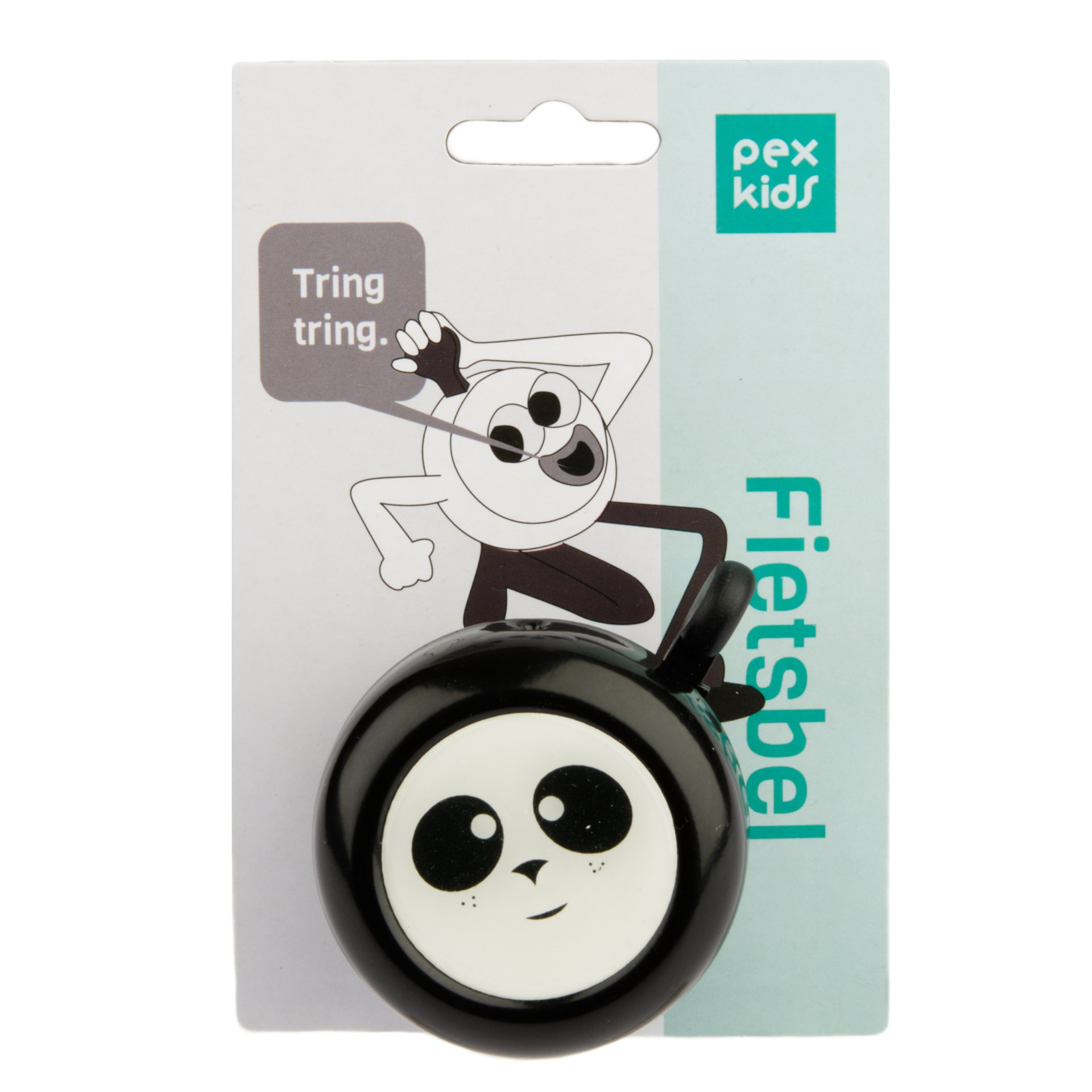 PexKids fietsbel Panda zwart-wit