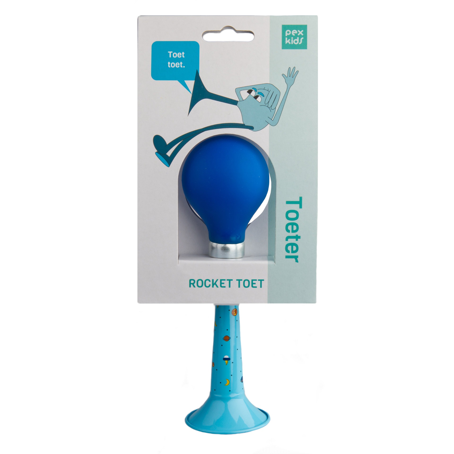 PexKids fietstoeter recht Rocket Toet met blauwe  bol