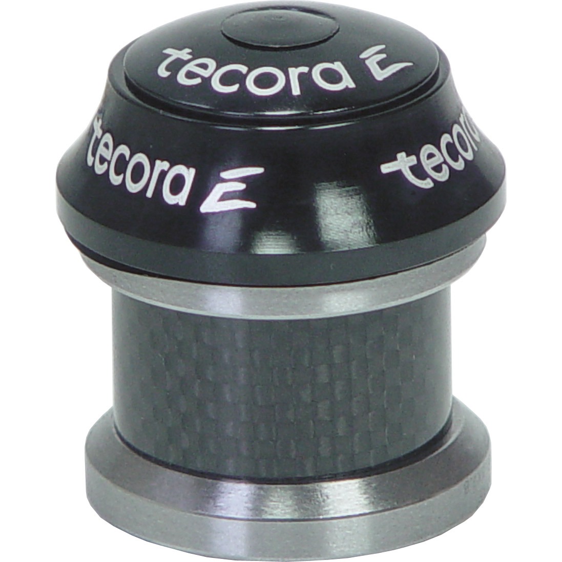 Tecora E balhoofdstel 1⅛" geintegreerd alu zwart