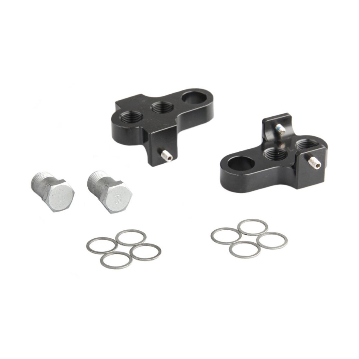 Mirage crankverkorters met RVS bouten aluminium T6 zwart