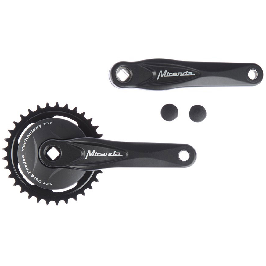 Miranda crankset Alfa 1 33T 3/32" + disc 9,2cm 170mm zwart