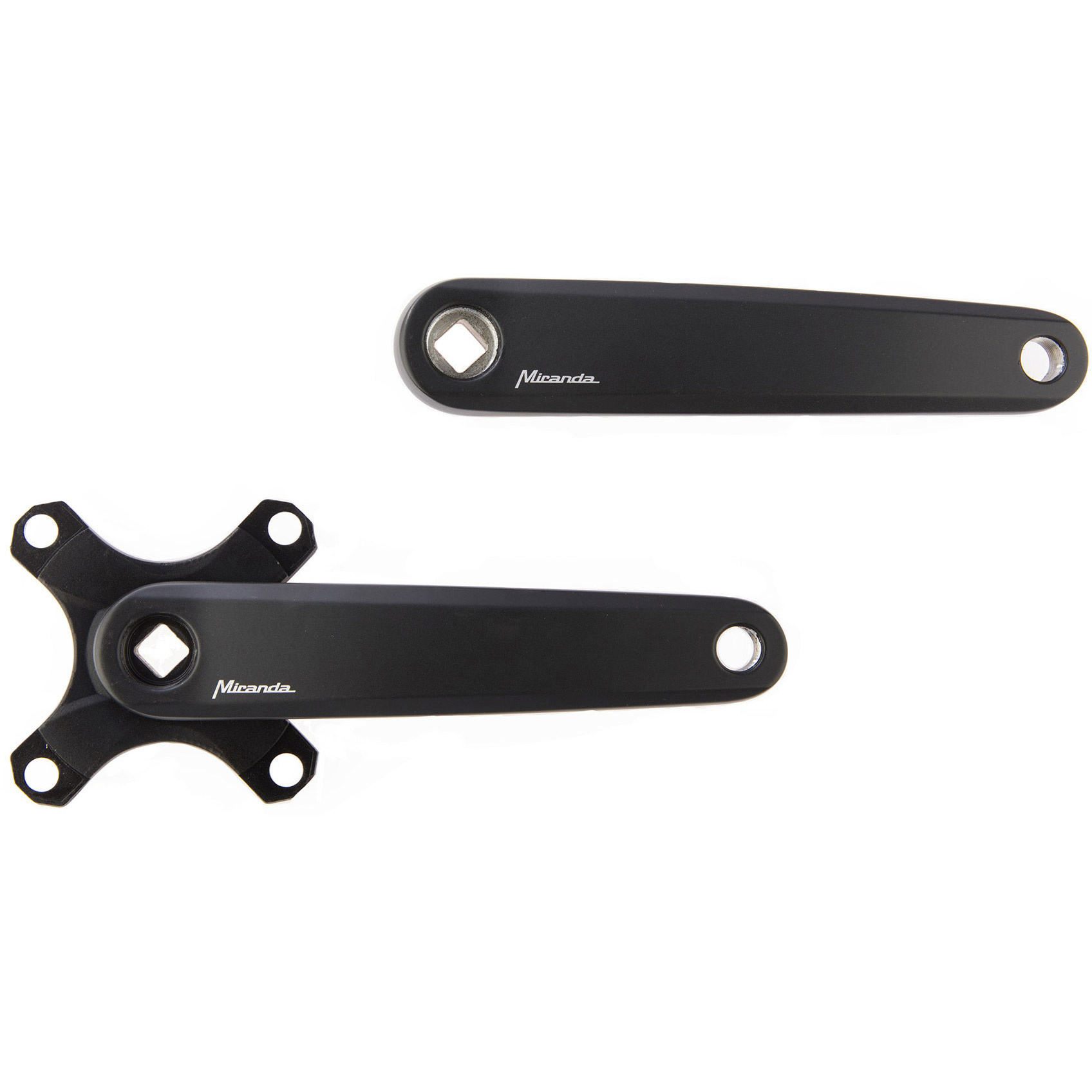 Miranda crankset Delta JIS voor Gates 170mm mat zwart