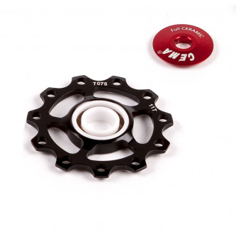 CEMA derailleurwieltjes RVS Shimano 10/11v alu zwart