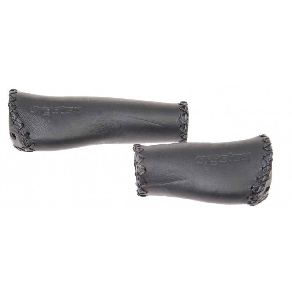Ergotec handvatset Monaco 135/92 leer zwart