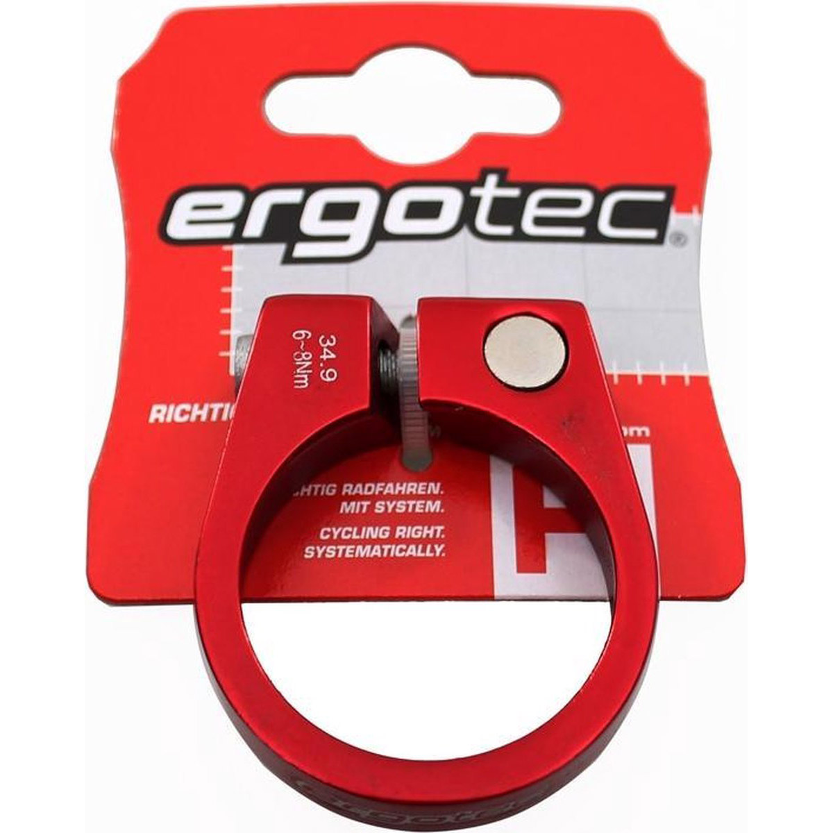 Ergotec Zadelklem SCI-105 34,9mm met schroef rood