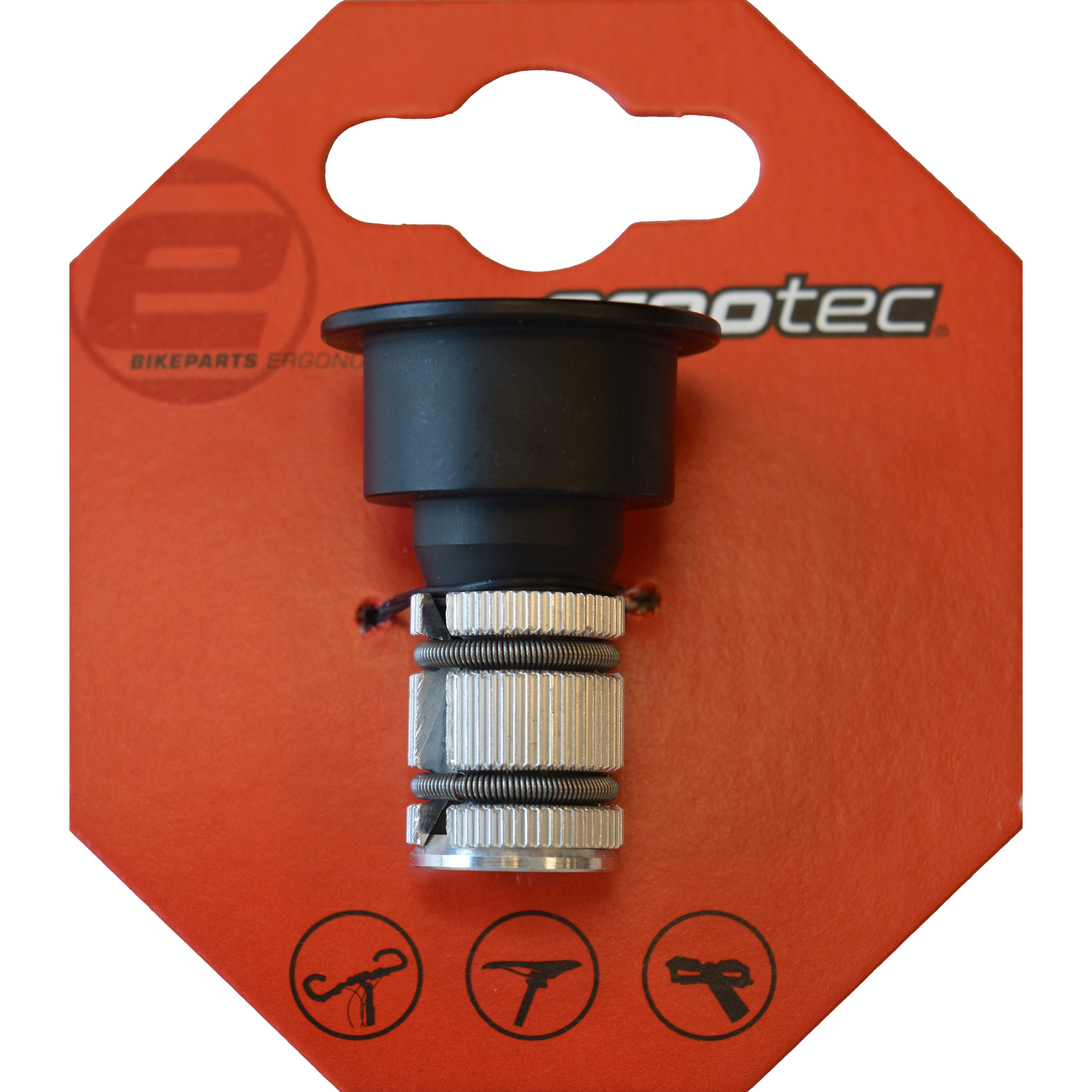 Ergotec Spiegel adapter stuur zijkant M-88/M-99 Alu zwart