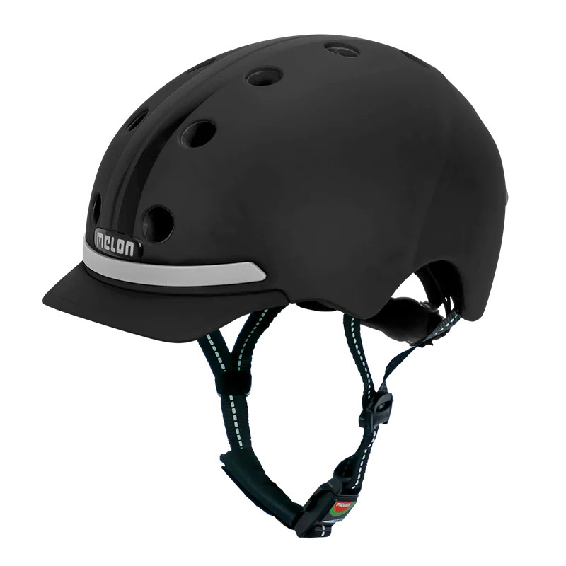 Melon helm met verlichting E-Series Black Ice M-L