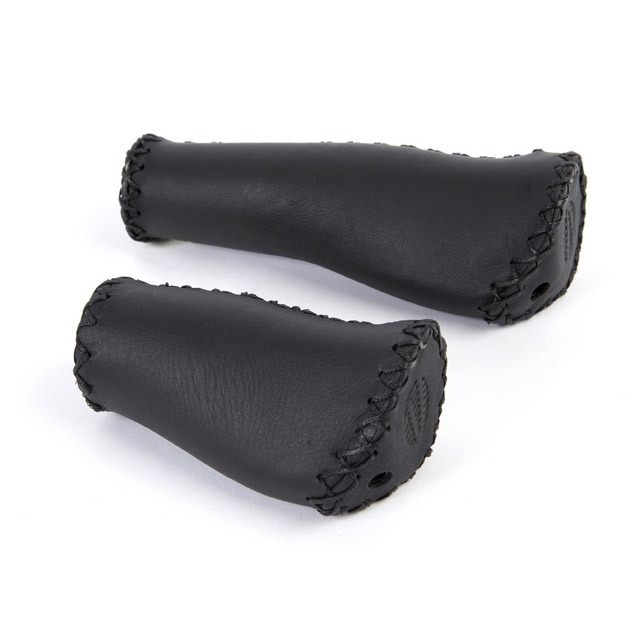 Velo handvatset 92/135mm leer zwart