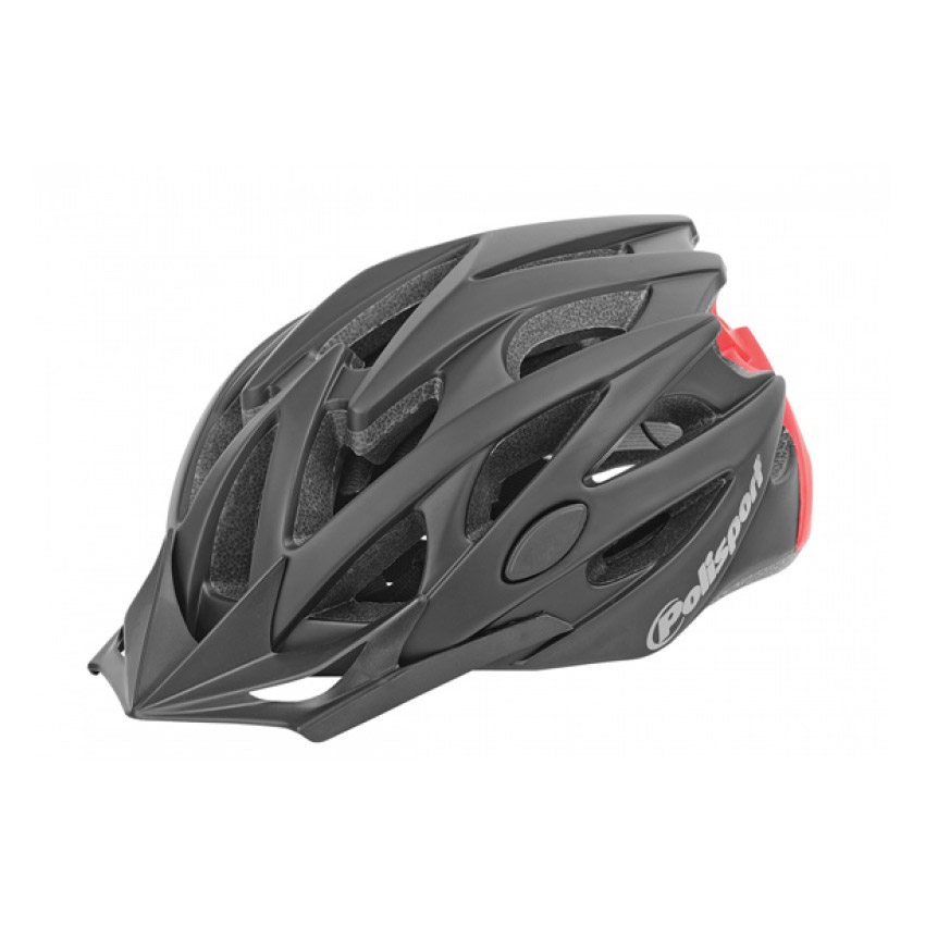 Polisport helm Twig mat zwart /rood M 55-58cm easy-lock