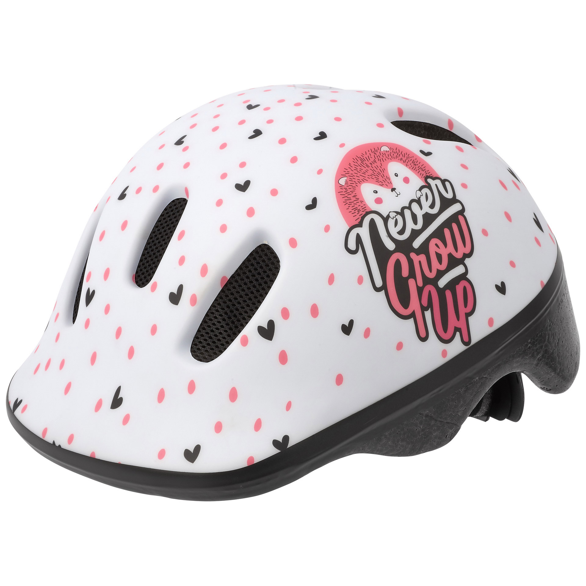 Polisport helm kinder Hoggy XXS mat wit/roze 44-48cm