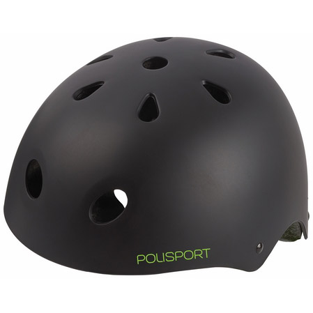Polisport helm Junior Graffiti 53-55cm mat zwart/groen