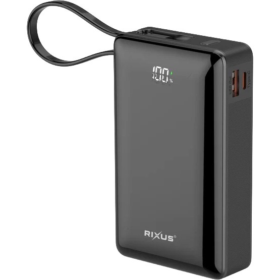 Rixus powerbank RXPB02B 20.000mAh Li-ion USB-C/-A zw