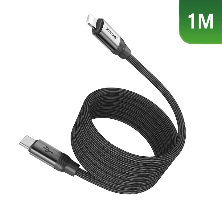 Rixus laadkabel RXCU66L USB-C naar Lightning 18W 1m