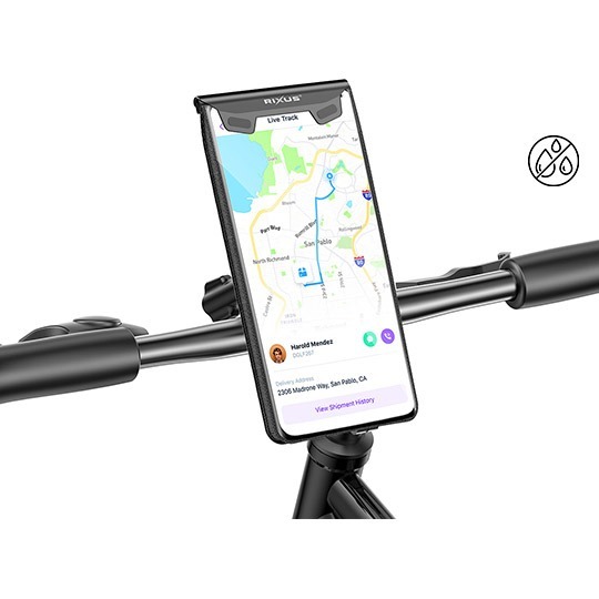 Rixus telefoonhouder RXHB60 <6,1" waterbest. kantelbaar zw