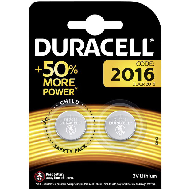Batterij Duracell DL2016 Sigma horloge PC6 (2st)