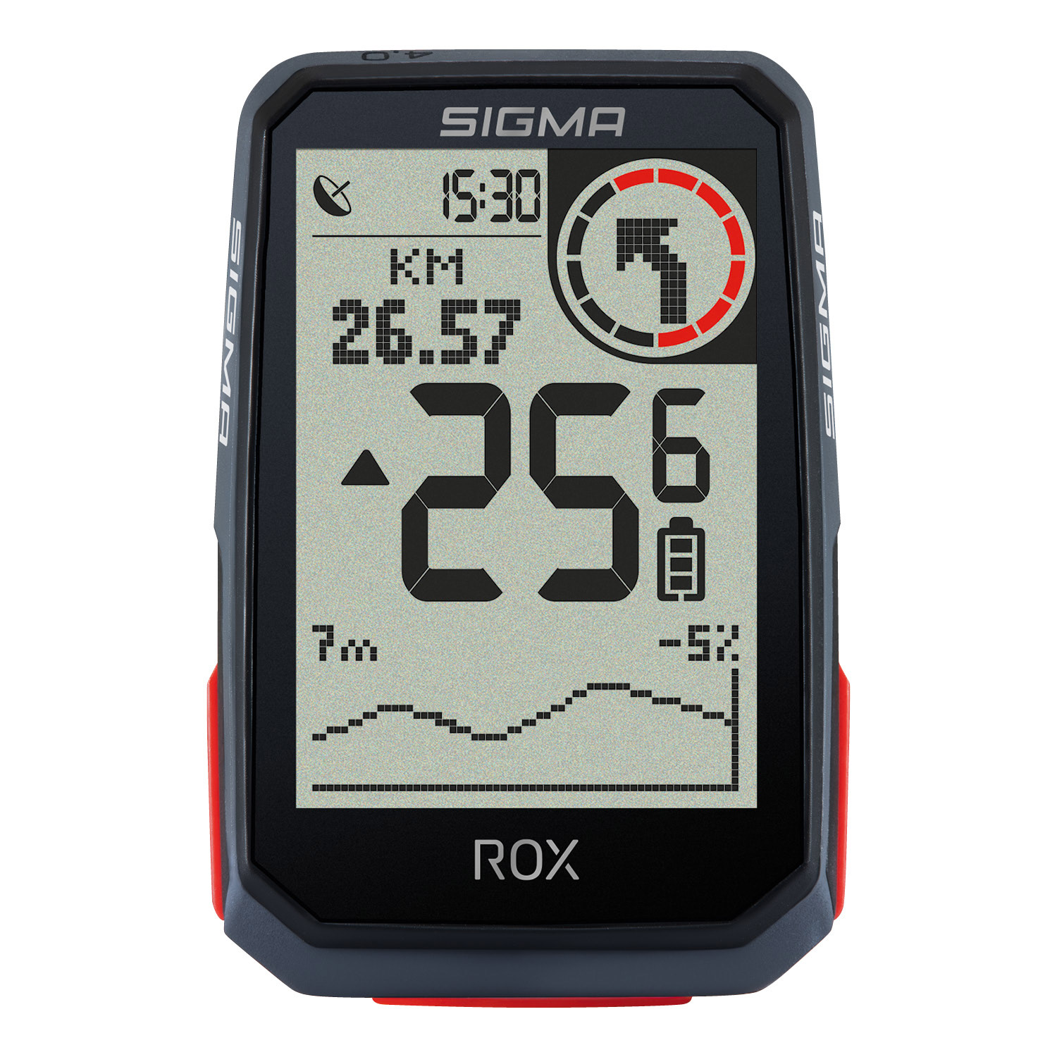 Sigma fietscomputer Rox 4.0  GPS HR CAD top mount set zwart
