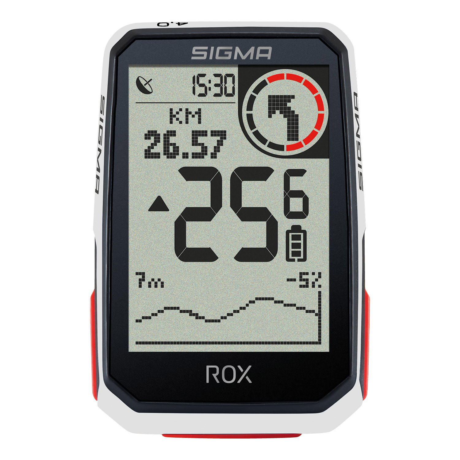 Sigma fietscomputer Rox 4.0 GPS HR CAD top mount set zwart