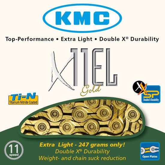 KMC ketting 1/2-11/128 118 11V X11EL TI-N gold light