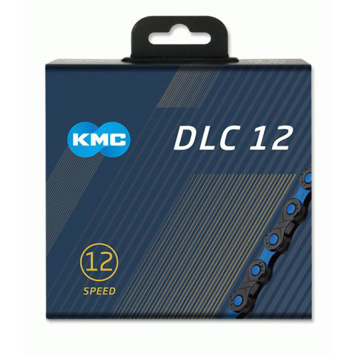 KMC ketting 1/2x11/128 126s  DLC 12 zwart/blauw 12v