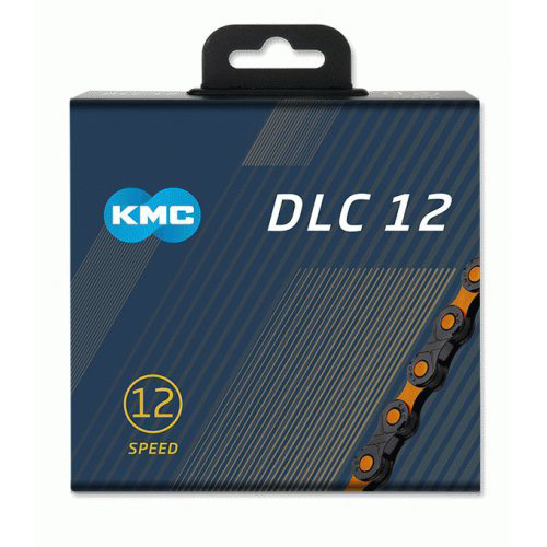 KMC ketting 1/2x11/128 126s  DLC 12 zwart/oranje 12v