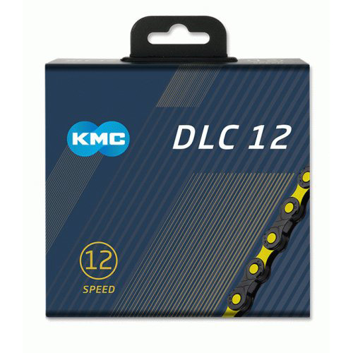 KMC ketting 1/2x11/128 126s  DLC 12 zwart/geel 12v