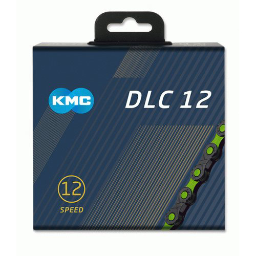 KMC ketting 1/2x11/128 126s  DLC 12 zwart/groen 12v