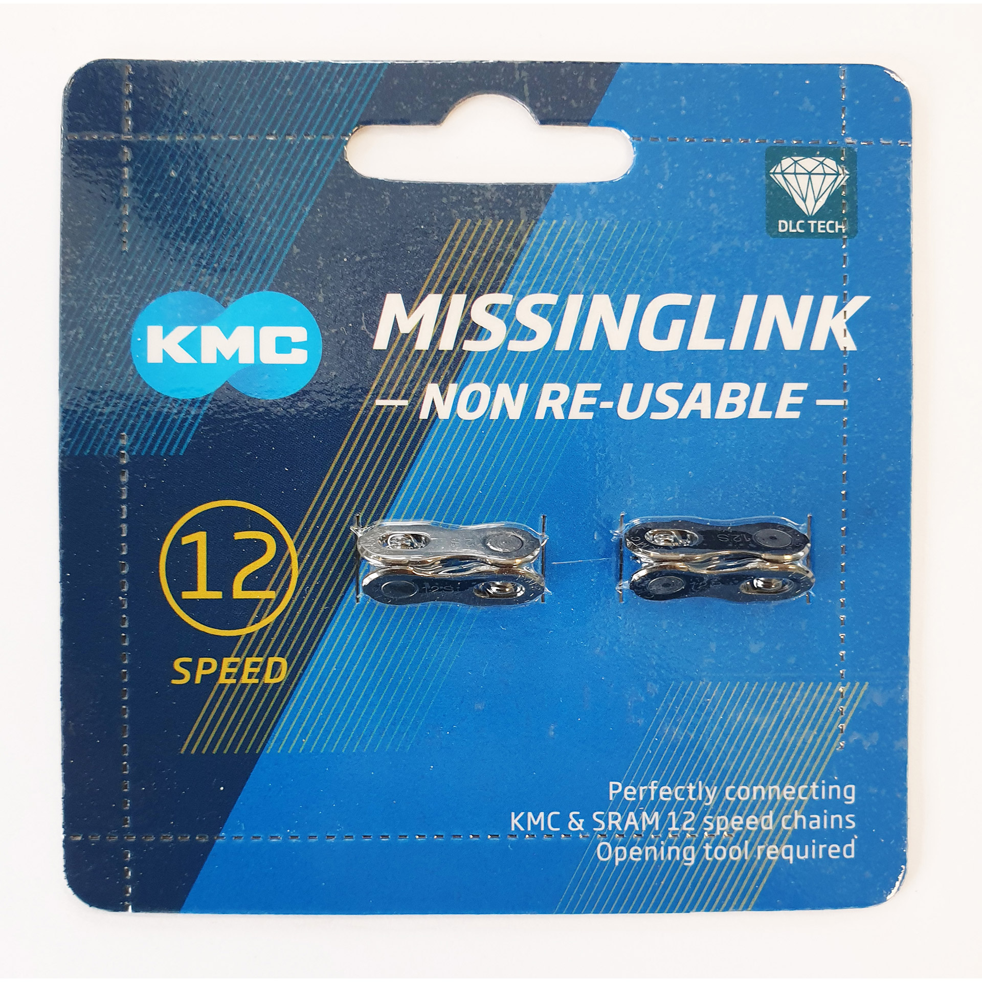 KMC sluitschakel 12NR DLC 12v ½-11/128" 5,2mm zwart (2st)