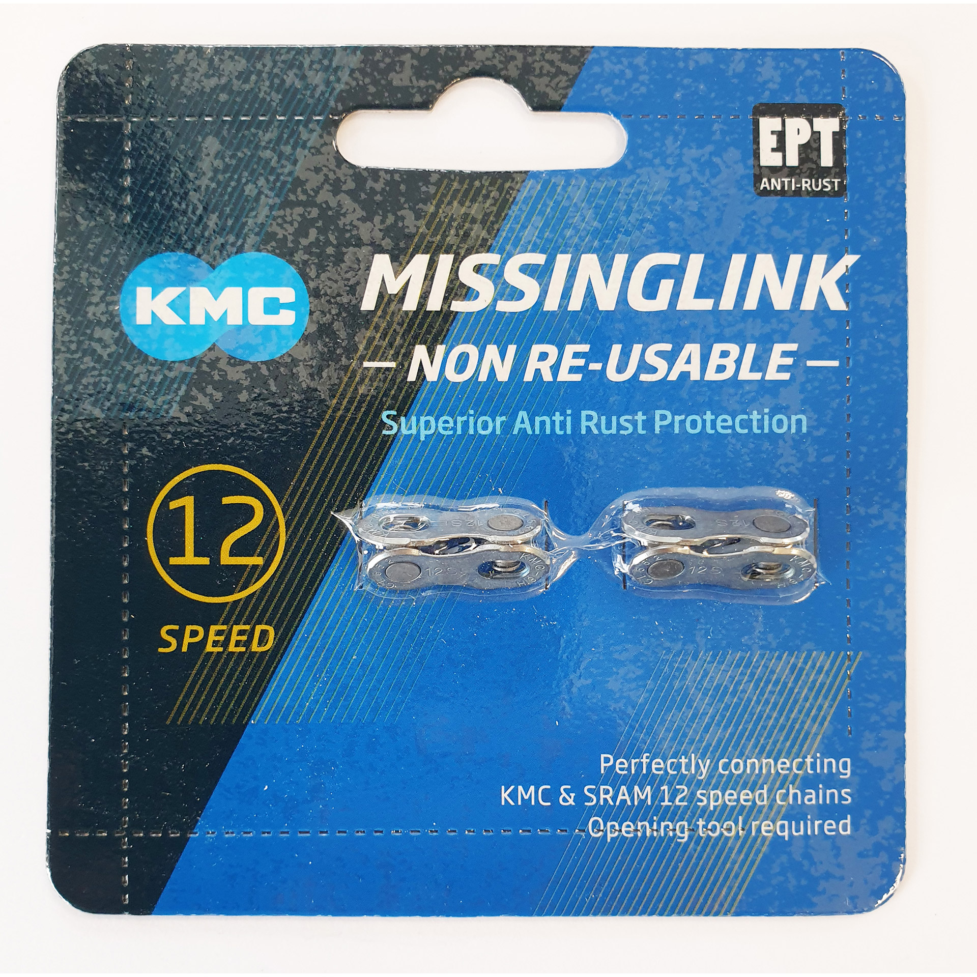 KMC sluitschakel 12NR EPT 12v ½-11/128" 5,2mm zilver (2st)