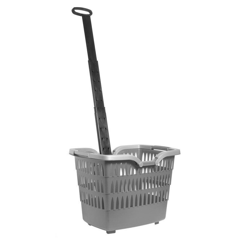 Roto Romeo mand afneembaar grijs + telescopische handle