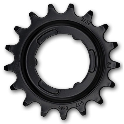 KMC tandwiel Shimano narrow 17T achter zwart