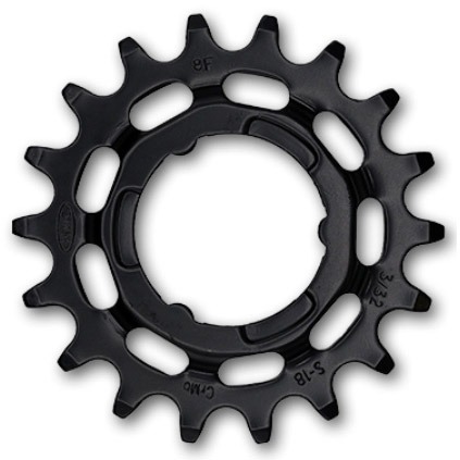 KMC tandwiel Shimano narrow 18T achter zwart