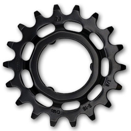 KMC tandwiel Shimano wide 18T achter zwart