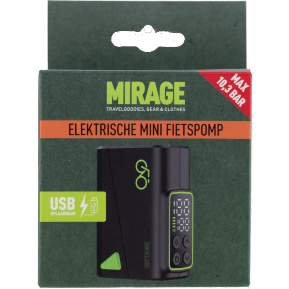 Mirage elektrische pomp 10bar USB zwart