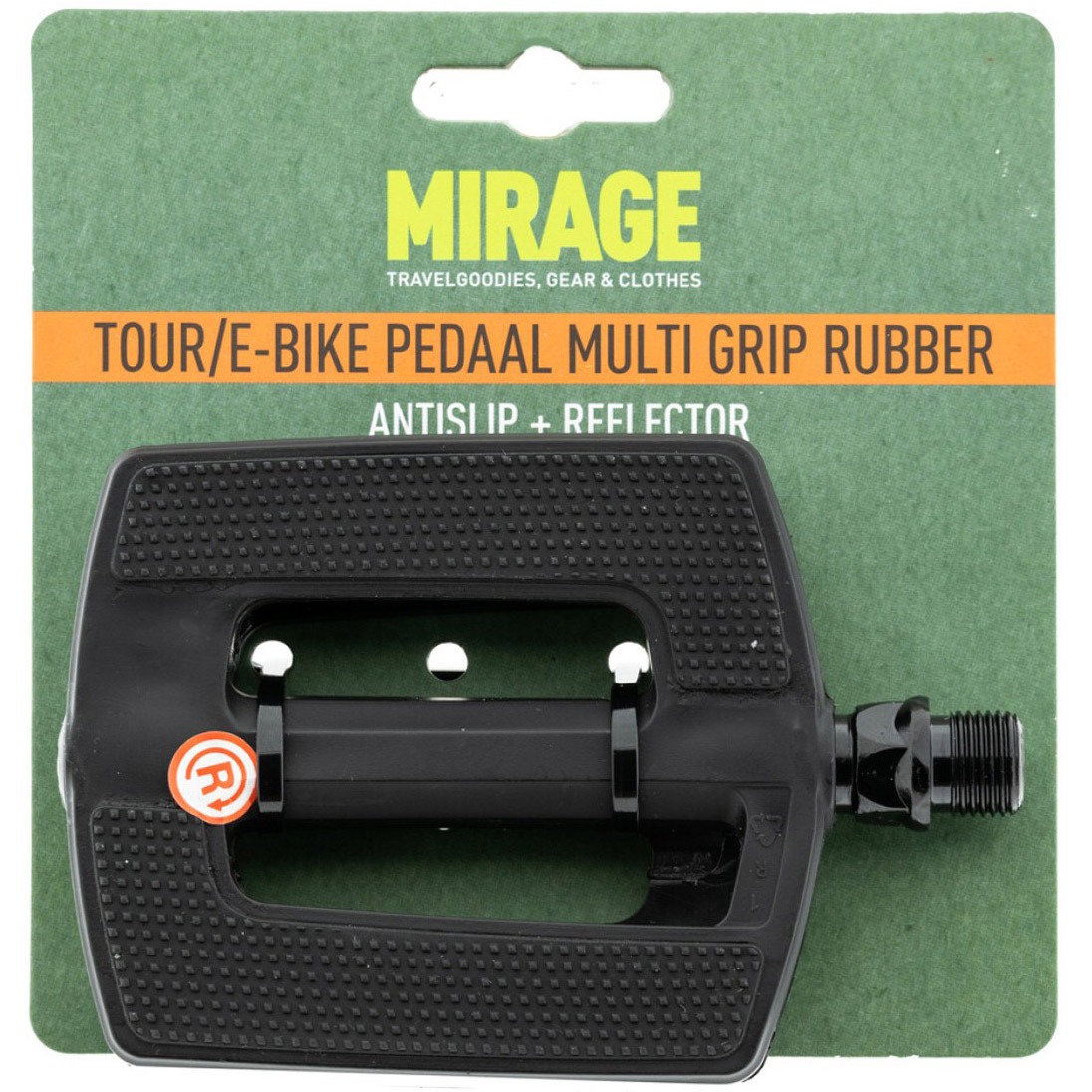 Mirage pedalen tour/Ebike multigrip kunststof/rubber zw