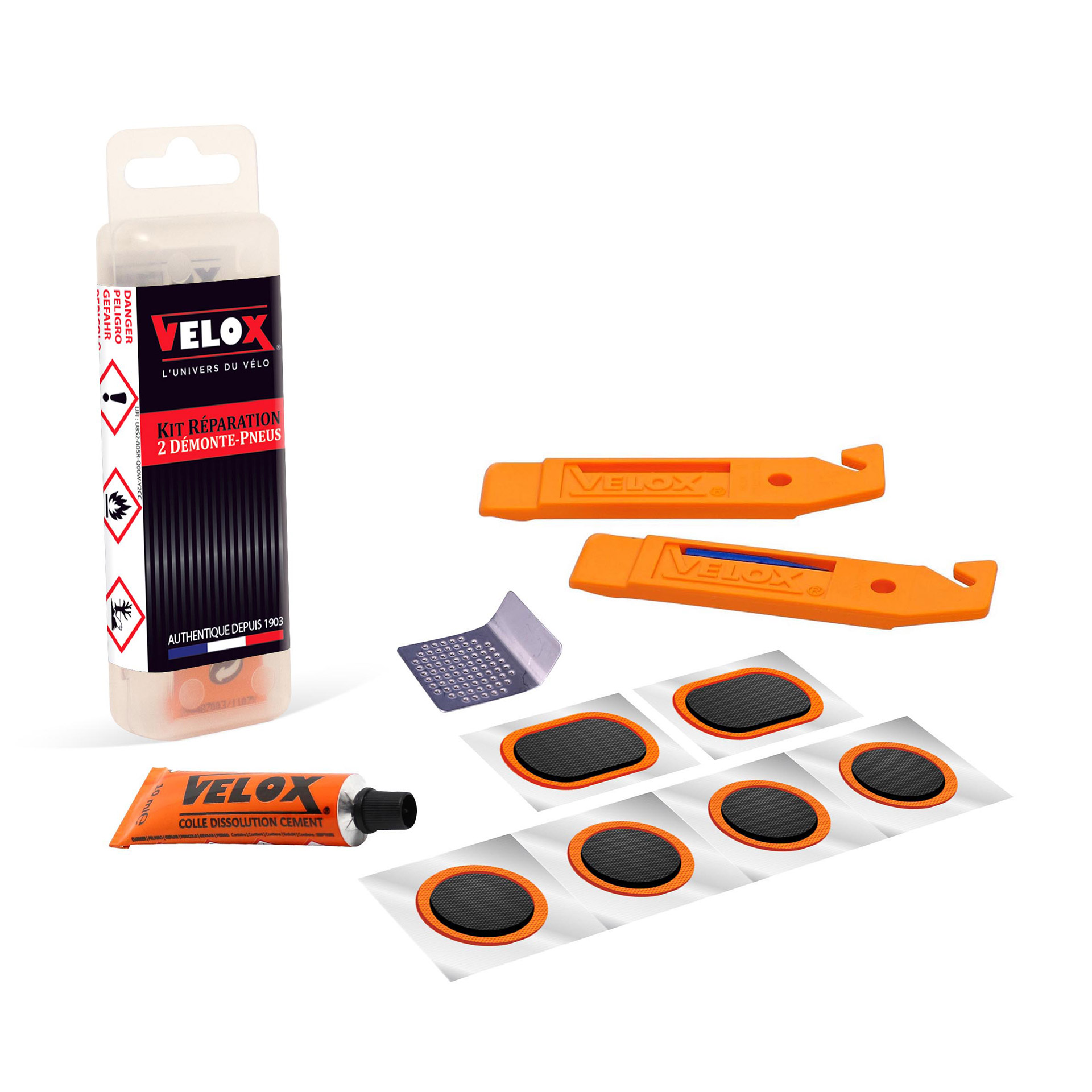 Velox bandenreparatieset 11-delig met bandafnemers