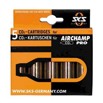 SKS luchtpatronen (5)  16gr. Airchamp CO2 z/draad