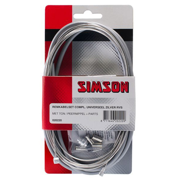 Simson remkabelset compleet ton-peer nippel op kaart RVS