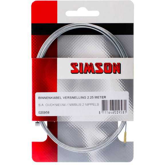 Simson binnenkabel versnelling S.A./Gazelle per stuk op kaart