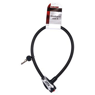Simson kabelslot 5,5mm 65cm staal S zwart met kaart