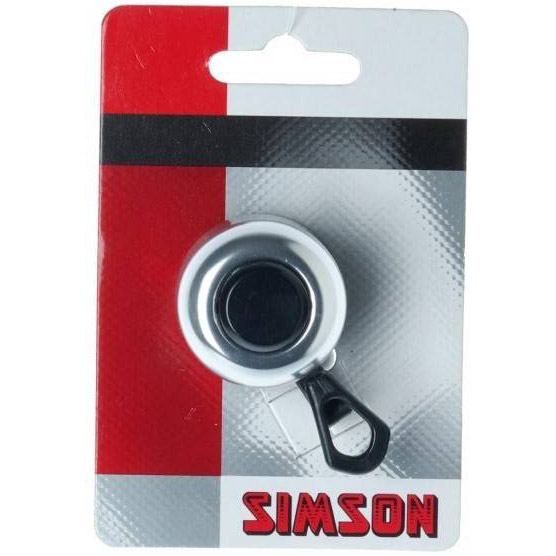 Simson fietsbel Compact  zilver op kaart