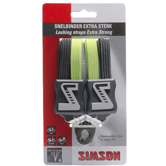 Simson snelbinder Extra Sterk 4-binder zwart-groen op kaart