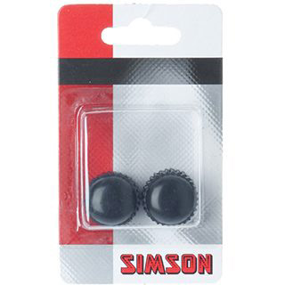 Simson dynamohoedje zwart traditioneel per 2 op kaart