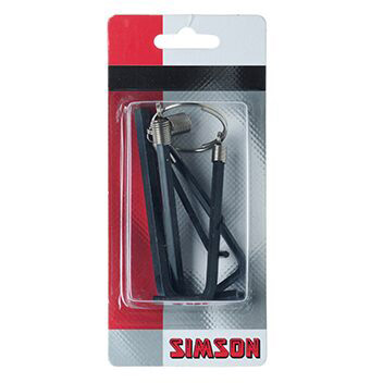 Simson inbussleutelset aan ring zwart op kaart