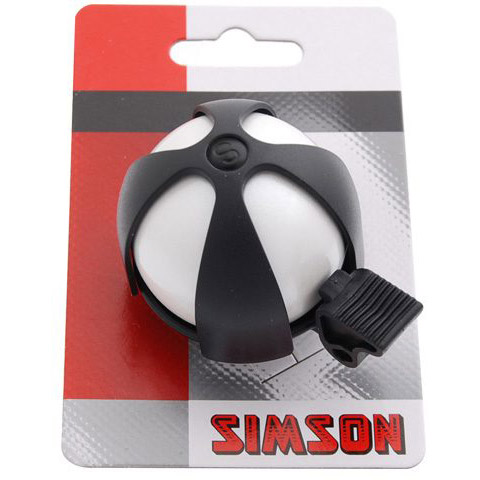 Simson fietsbel Sport wit-zwart op kaart
