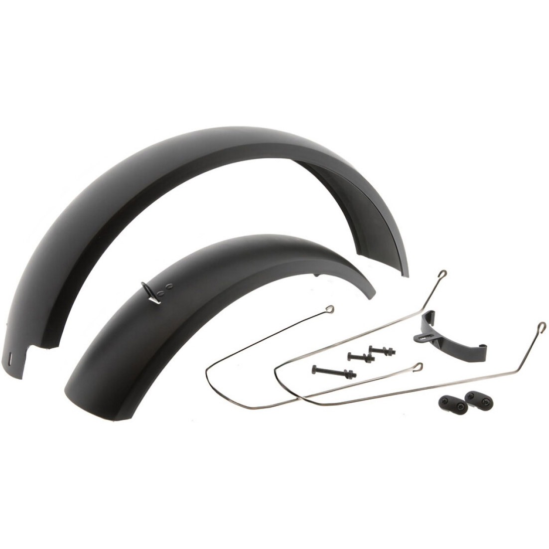 Mirage spatbordset 20" fatbike met bevestigingsmateriaal zw