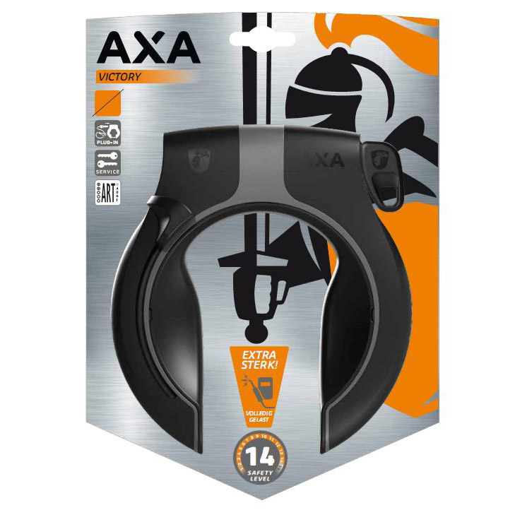 AXA veiligheidsslot Victory zwart grijze streep op kaart